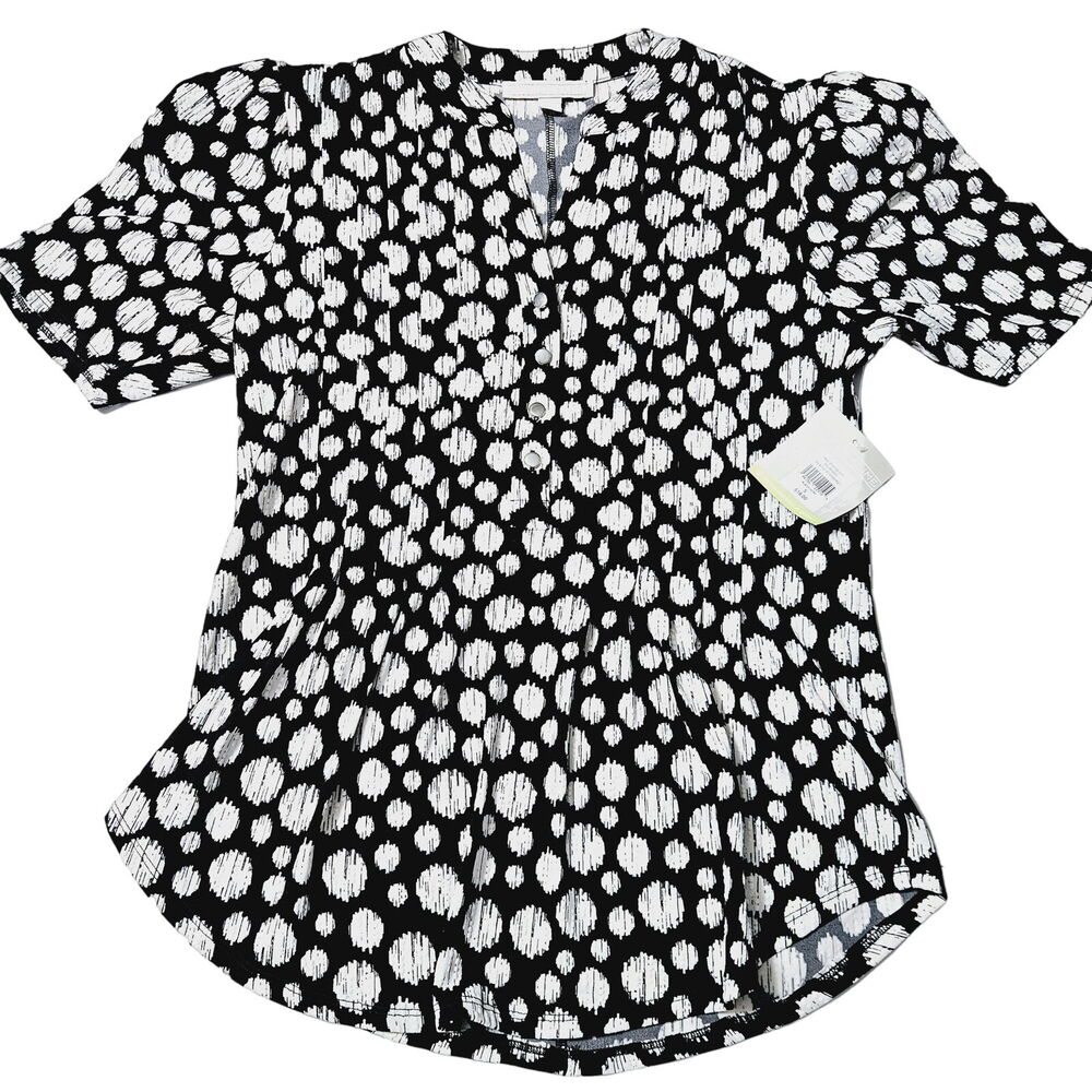 Juniper & Lime Womens Blouse Multi-Color Size Small Polyester Blend Stretch